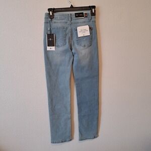 7 For All Mankind Slimmy Boys Light Wash Slim Straight Leg Jeans Size 10 NWT
